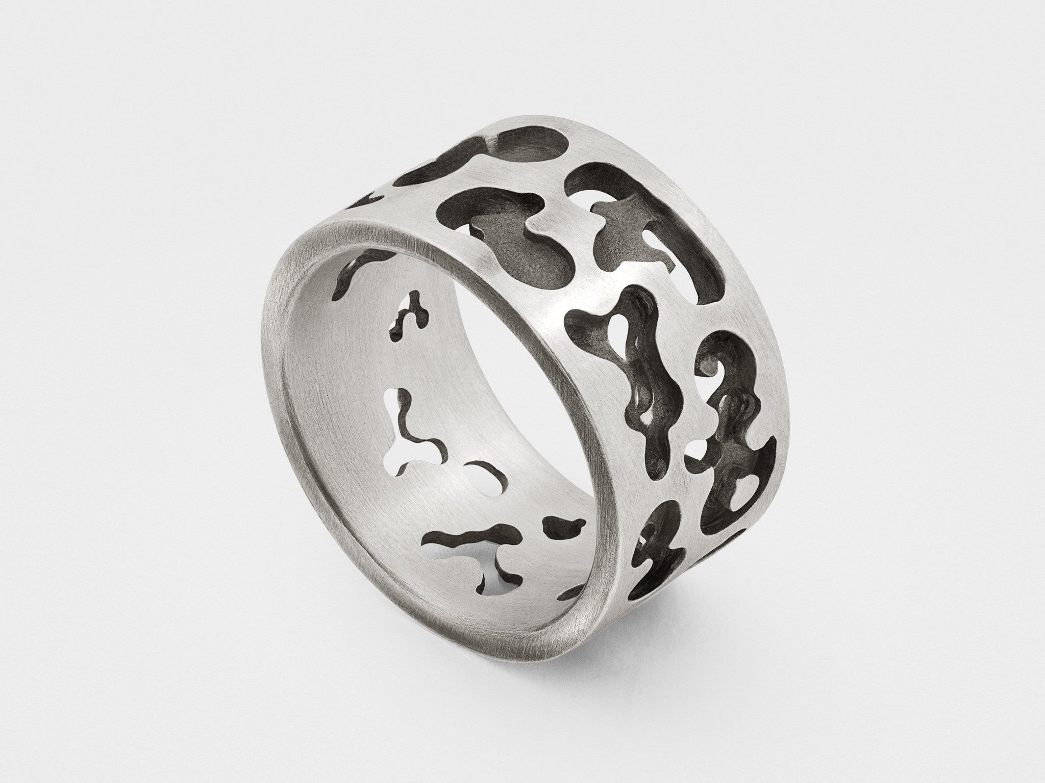 Camouflage-Ring aus Silber