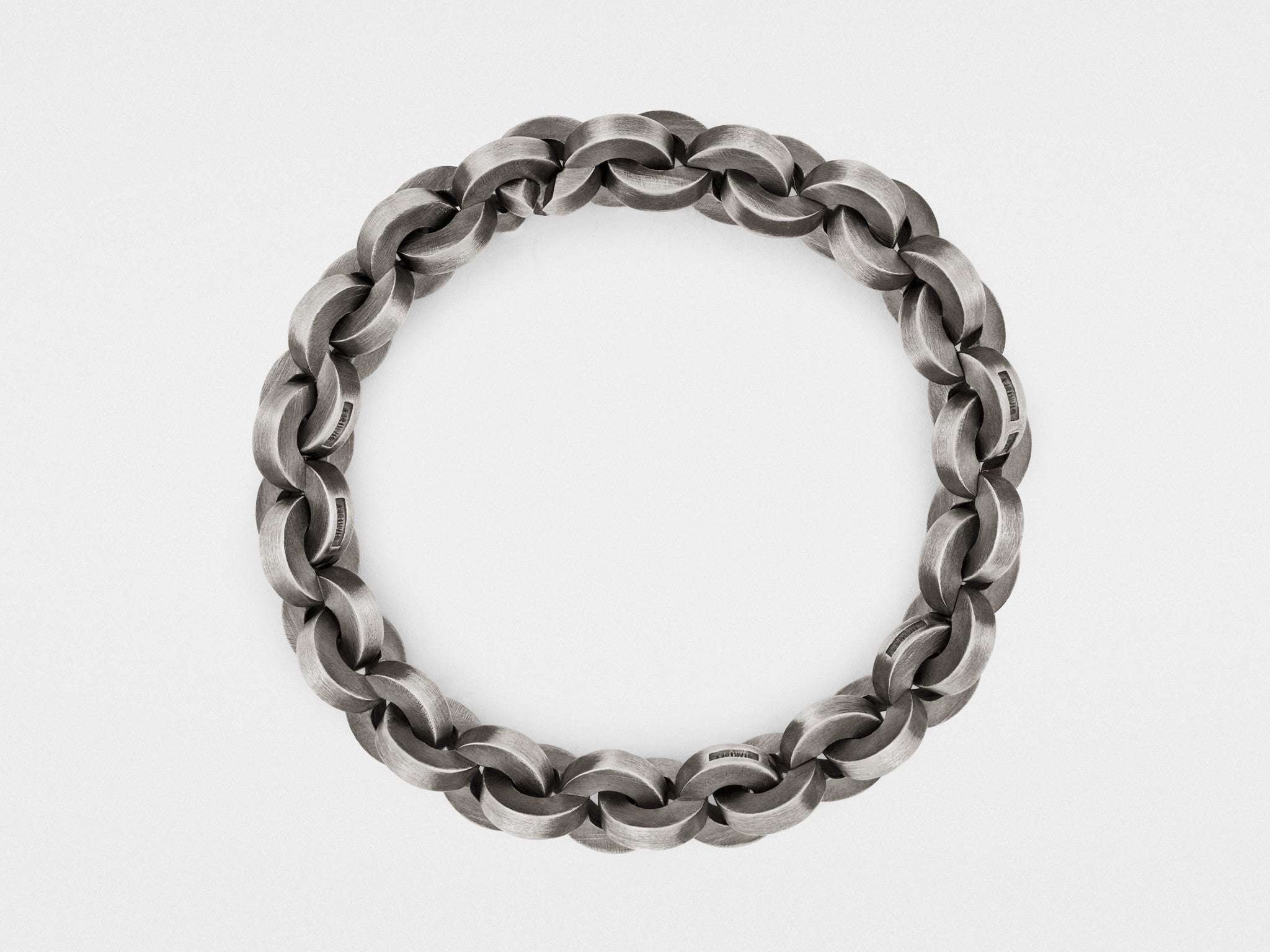 Auffälliges Armband mit runder Gliederkette aus Silber